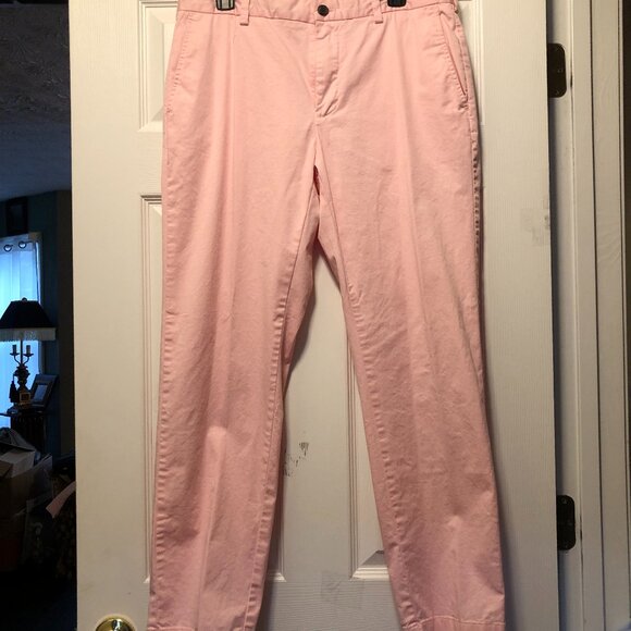 brooks brothers men's pink 97%cotton casual pantssize: 34/30